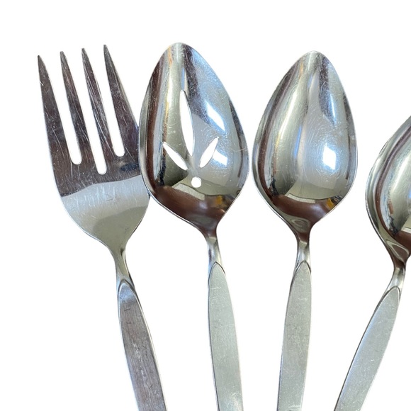 Vintage Oneida Community Stainless Serving Utensils & Large Spoons - Picture 6 of 7